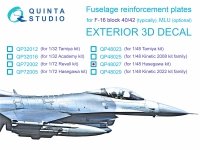 Quinta Studio QP48027 F-16 block 40/42 reinforcement plates (Hasegawa) 1/48