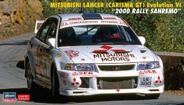 Hasegawa 20712 Mitsubishi Lancer (Carisma GT) Evolution VI 2000 Rally Sanremo 1/24