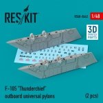 RESKIT RS48-0443 F-105 THUNDERCHIEF OUTBOARD UNIVERSAL PYLONS (2 PCS) (3D PRINTED) 1/48