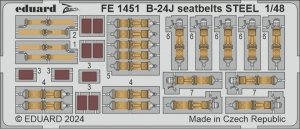 Eduard FE1451 B-24J seatbelts STEEL HOBBY BOSS 1/48