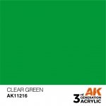 AK Interactive AK11216 CLEAR GREEN – STANDARD 17ml