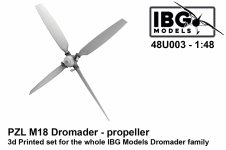 IBG 48U003 PZL M18 Dromader - Epropeller - 3d Printed Set 1/48