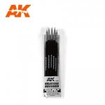 AK Interactive AK9086 SILICONE BRUSHES MEDIUM TIP MEDIUM 5 pcs