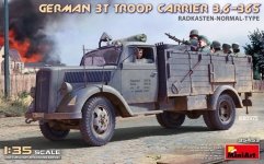 Miniart 35453 German 3t Troop Carrier 3.6-36S Radkasten-Normal-Type 1/35