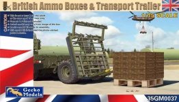 Gecko Models 35GM0037 British Ammo Boxes Transport Trailer 1/35