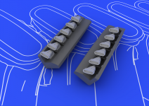 Eduard 648099 Spitfire exhaust stacks fishtail 1/48 (Eduard)