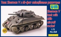 Unimodels 468 Sherman V tank with 60lb aircraft rocket 1/72