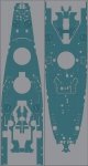 Pontos 35002WD1 USS BB-63 Missouri Wooden Deck set Blue Deck (1:350)