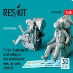 RESKIT RSF48-0013 F-35A LIGHTNING II PILOT SITTING IN LATE MODIFICATION EJECTION SEATS (TYPE 2) (3D PRINTED) 1/48