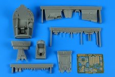 Aires 4880 SAAB J 29F Tunnan cockpit set for Hobby Boss 1/48