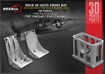RESArm 48-04044 HELLCAT CORSAIR - pilot seat (3D resin printing) 1/48