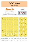 Omask 57012 DC-6 mask (for Heller) 1/72