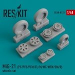RESKIT RS48-0122 MiG-21 (PF/PFS/PFM/FL/M/MF/MFN/SM/R) wheels set 1/48