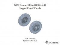 E.T. Model P35-130 WWII German Sd.kfz.251/Sd.kfz.11 Sagged Front Wheels 1/35