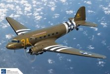 Academy 12633 USAAF C-47 Skytrain 1/144