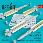 RESKIT RS48-0363 MATRA MICA IR MISSILES (4 PCS) 1/48