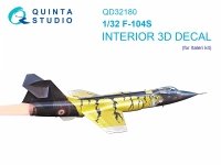 Quinta Studio QD32180 F-104S 3D-Printed coloured Interior on decal paper (Italeri) 1/32