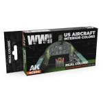 AK Interactive RCS114 WWII US Aircraft Interior Colors 6x17ml