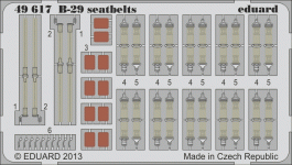 Eduard 49617 B-29 seatbelts 1/48 (Revell)