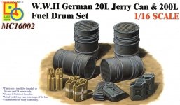 Classy Hobby MC16002 WWII German 20L Jerry Can & 200L Fuel Drum Set 1/16