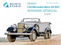 Quinta Studio QD35021 Mercedes-Benz G4 W31 3D-Printed & coloured Interior on decal paper (for all kit) 1/35