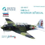 Quinta Studio QD48017 Su-2 3D-Printed & coloured Interior on decal paper (for Zvezda kits) 1/48
