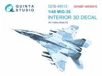 Quinta Studio QDS-48513 MiG-35 3D-Printed coloured Interior on decal paper (HobbyBoss) (Small version) 1/48