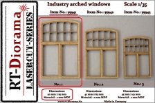 RT-Diorama 35941 Industry arched windows No.: 1 (3 pcs) 1/35