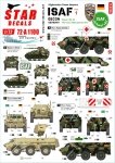 Star Decals 72-A1100 ISAF-Afghanistan # 1. GECON - Peacekeepers from Germany. Wiesel I MK 20, Fuchs APC, Fuchs NBC, Fuchs Sanität vehicle. 1/72