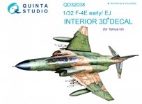 Quinta Studio QD32038 F-4E early/F-4EJ 3D-Printed & coloured Interior on decal paper (for Tamiya kit) 1/32