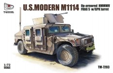 T-Model TM7203 Modern US M1114 Up-Armored HMMWV FRAG 5 w/GPK Turret 1/72