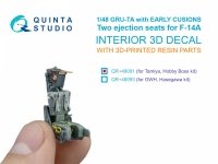 Quinta Studio QR+48091 GRU-7A early, 2 ejection seats for F-14 A (Tamiya, Hobby Boss) 1/48
