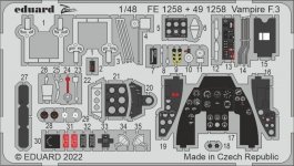 Eduard FE1258 Vampire F.3 AIRFIX 1/48