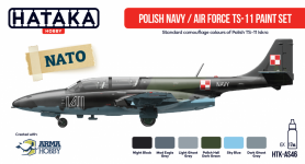 Hataka HTK-AS46 Polish Navy / Air Force TS-11 paint set (6x17ml)