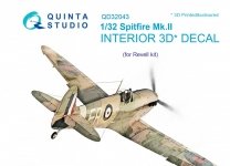 Quinta Studio QD32043 Spitfire Mk. II 3D-Printed & coloured Interior on decal paper (for Revell kit) 1/32