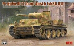 Rye Field Model 5036 Pz.Kpfw.VI (7,5cm) Ausf.B (VK36.01) w/ workable track links 1/35
