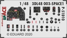 Eduard 3DL48003 P-51D-10 SPACE 3D for Eduard 1/48