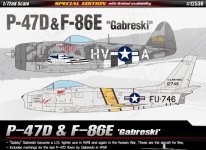 Academy 12530 P-47D F-86E Gabreski 1/72
