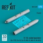 RESKIT RS72-0529 B-13L rocket launchers (2 pcs) (3D Printed) 1/72