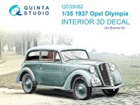 Quinta Studio QD35082 1937 Opel Olympia 3D-Printed & coloured Interior on decal paper (Bronco) 1/35
