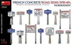 MiniArt 35669 FRENCH CONCRETE ROAD SIGNS 1930-40’S. NORMANDY 1/35