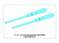 Aber 35L-291 Lufy 88mm do Flakpanzer E-100 / Barrels 88mm for Flakpanzer E-100 (Amusing Hobby) 1/35