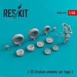 RESKIT RS48-0224 J-35 Draken  wheels set type 2 1/48