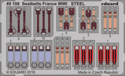 Eduard 49108 Seatbelts France WWI STEEL 1/48