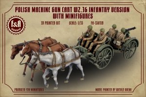 F&A Miniatures FA-35031B WZ.36 Taczanka piechoty (z figurkami i końmi) 1/35