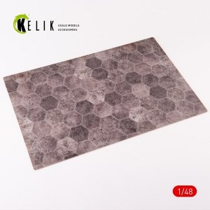 KELIK KS48023 Soviet hexagonal plates 1930-1960 (Runways up to 1000 m, Taxiways, parkings - 1) - Acrylic 3 mm (410 x 270 mm) 410 g 1/48