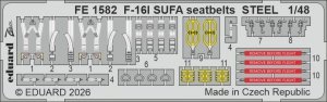 Eduard FE1582 Lockheed Martin F-16 I Sufa - Steel Seatbelts (for GWH Kits) 1/48