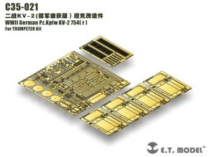 E.T. Model C35-021 WWII German Pz.Kpfw KV-2 754(r) For TRUMPETER Kit 1/35