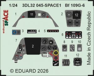 Eduard 3DL32045 Bf 109G-6 SPACE for AIRFIX 1/24