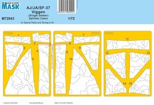 Special Hobby M72043 AJ/JA/SF-37 Viggen (Single Seater) Splinter Camo 1/72